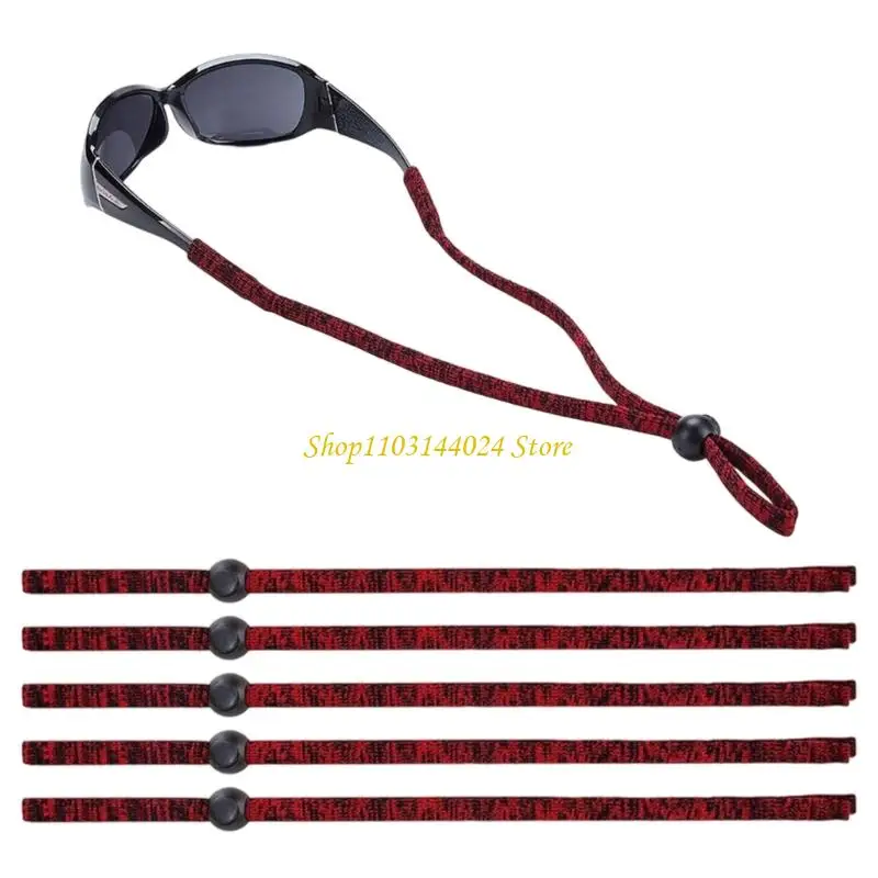 N5KE 6Pcs Sports Eyewear Retainer Set Anti Slip Straps Adjustable Clasp for Water Sports Snorkeling Beach Activity