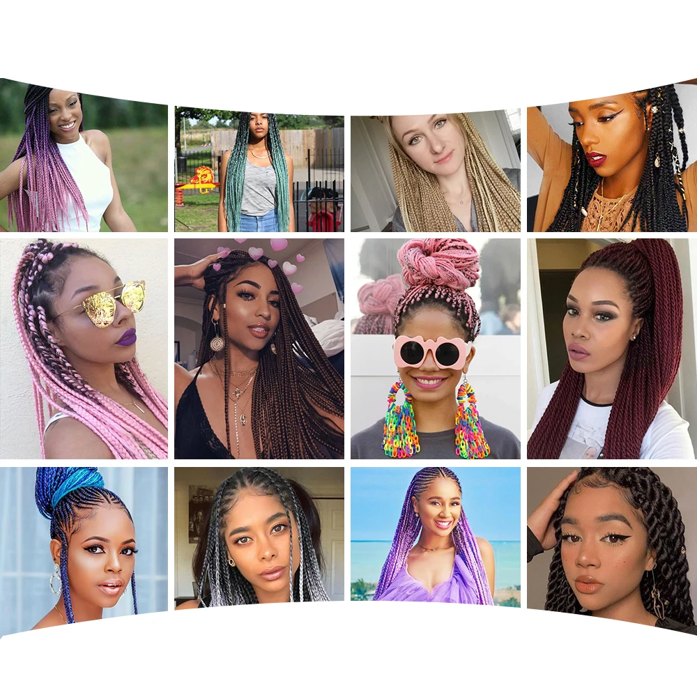 Pre Stretched Braiding Hair 100 Pack Braids Synthetic Hair Extensions Low Temperature Fiber Support Logo Customization
