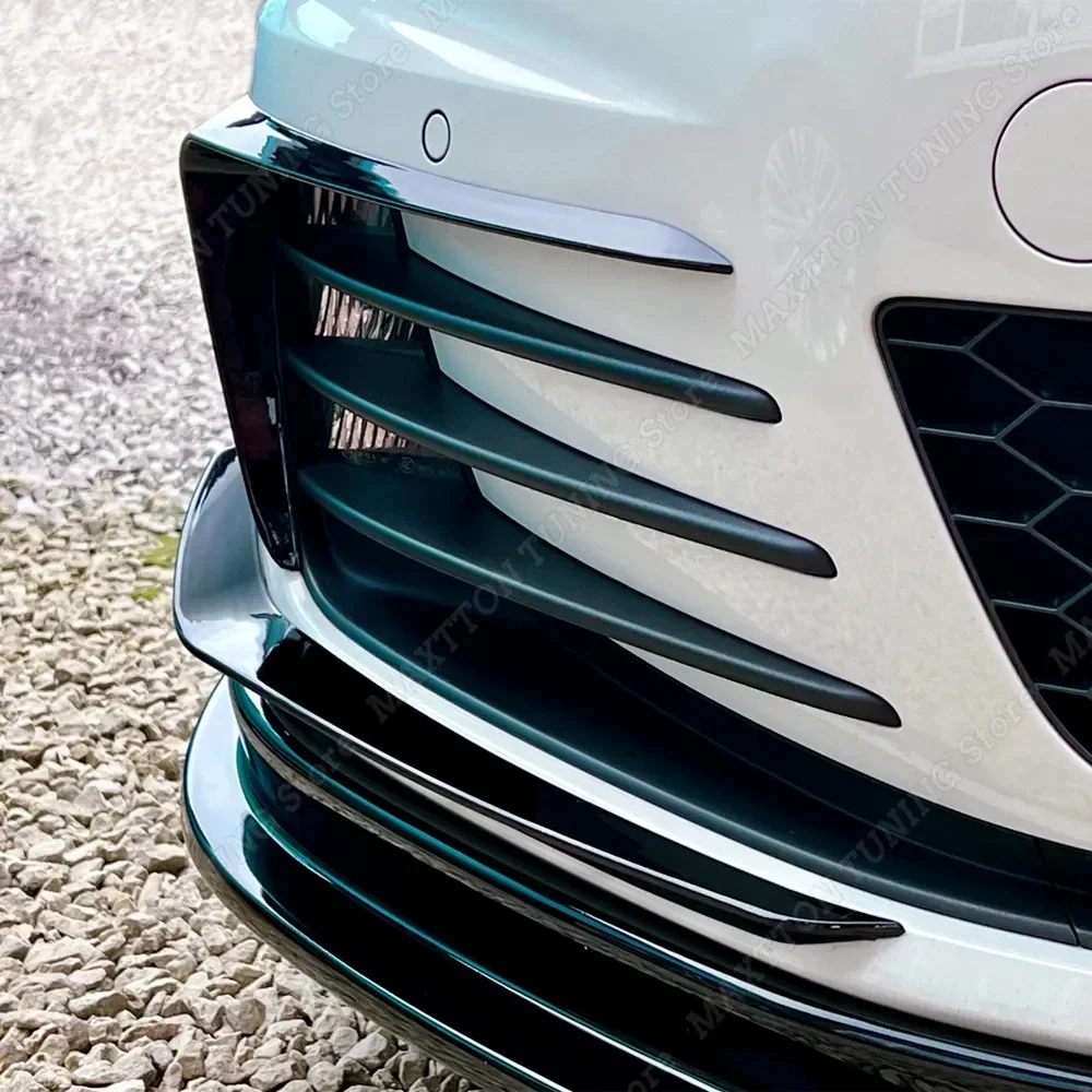 Dla VW Golf 7 MK7 GTI GTD 2012-2017 Przedni zderzak Boczny otwór wentylacyjny Wykończenie Czarny błyszczący Rama wlotu Kratka Splitter Spoiler Canard Lip