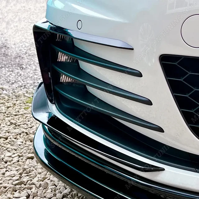 Dla VW Golf 7 MK7 GTI GTD 2012-2017 Przedni zderzak Boczny otwór wentylacyjny Wykończenie Czarny błyszczący Rama wlotu Kratka Splitter Spoiler Canard Lip