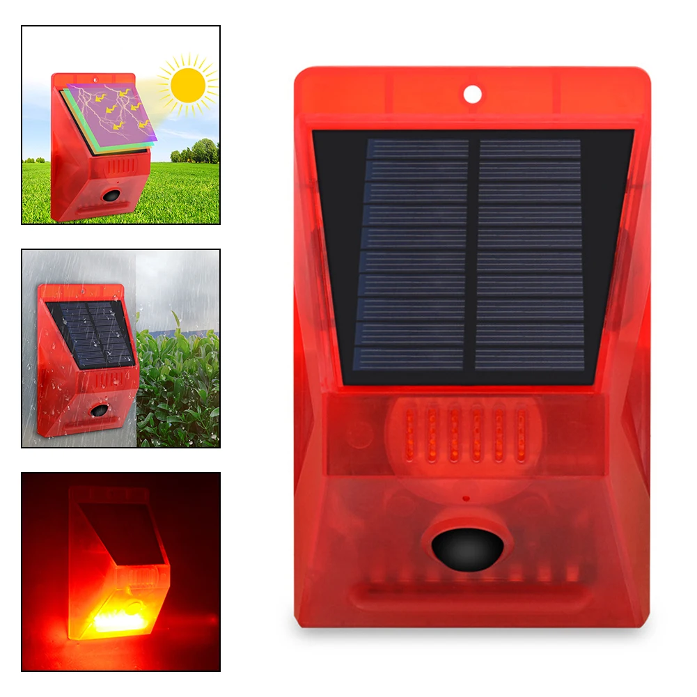 IP65 Alarm 120dB Security Alarm Outdoor Security Repels Wild Animals Wide Range Of Applications Wireless Remote Control