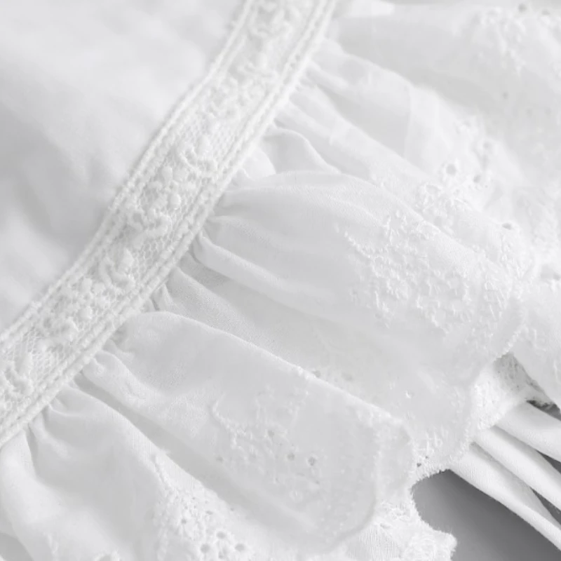 코튼 화이트 셔츠 분리형 칼라 숄 인형 디키 레이스 가짜 칼라 타이 여성 소녀 셔츠 스웨터 옷깃 Capelet