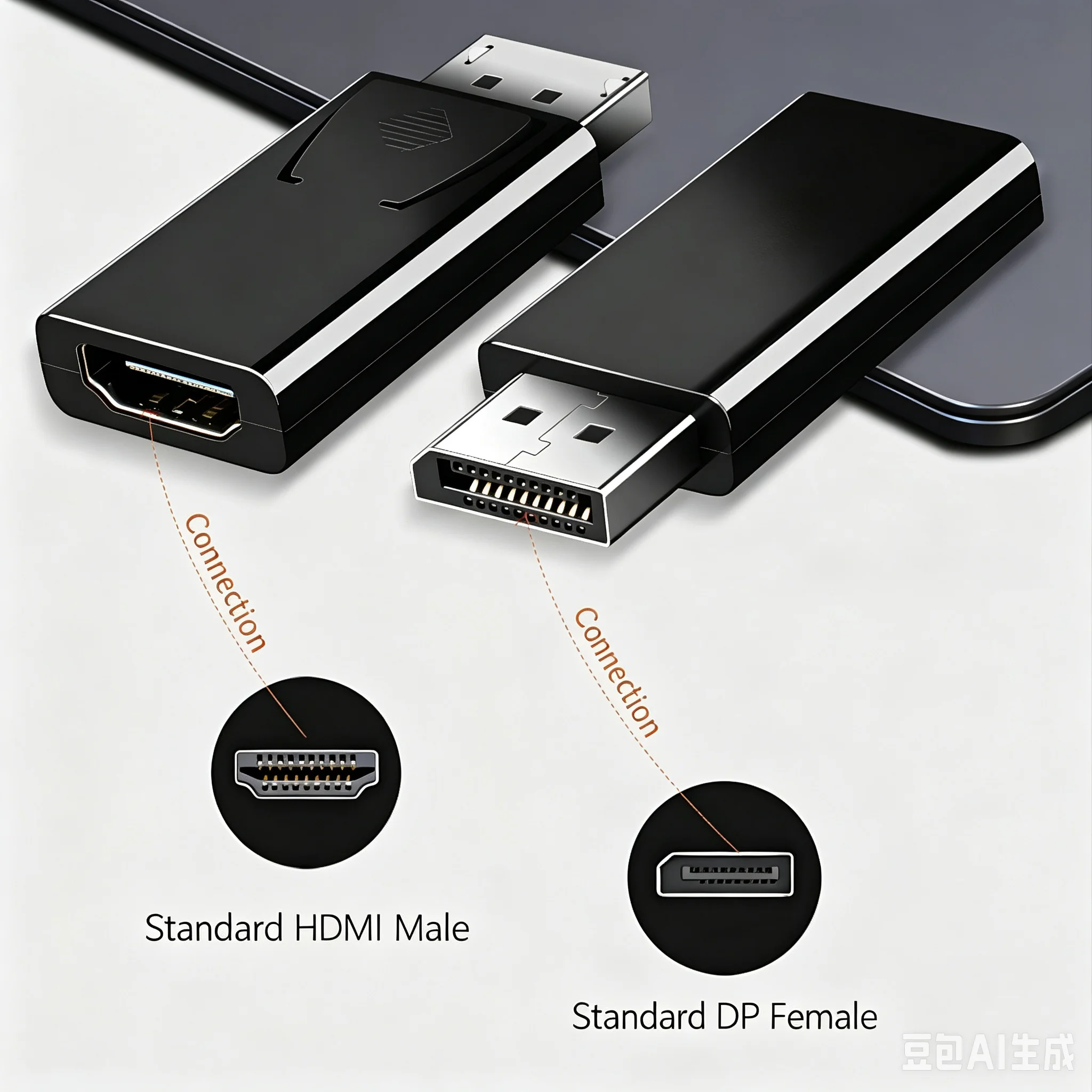 4K DisplayPort to HDMI Compatible Adapter DP Male to Female HDMI Converter 1080P Video for PC HDTV Laptop 30Hz/60