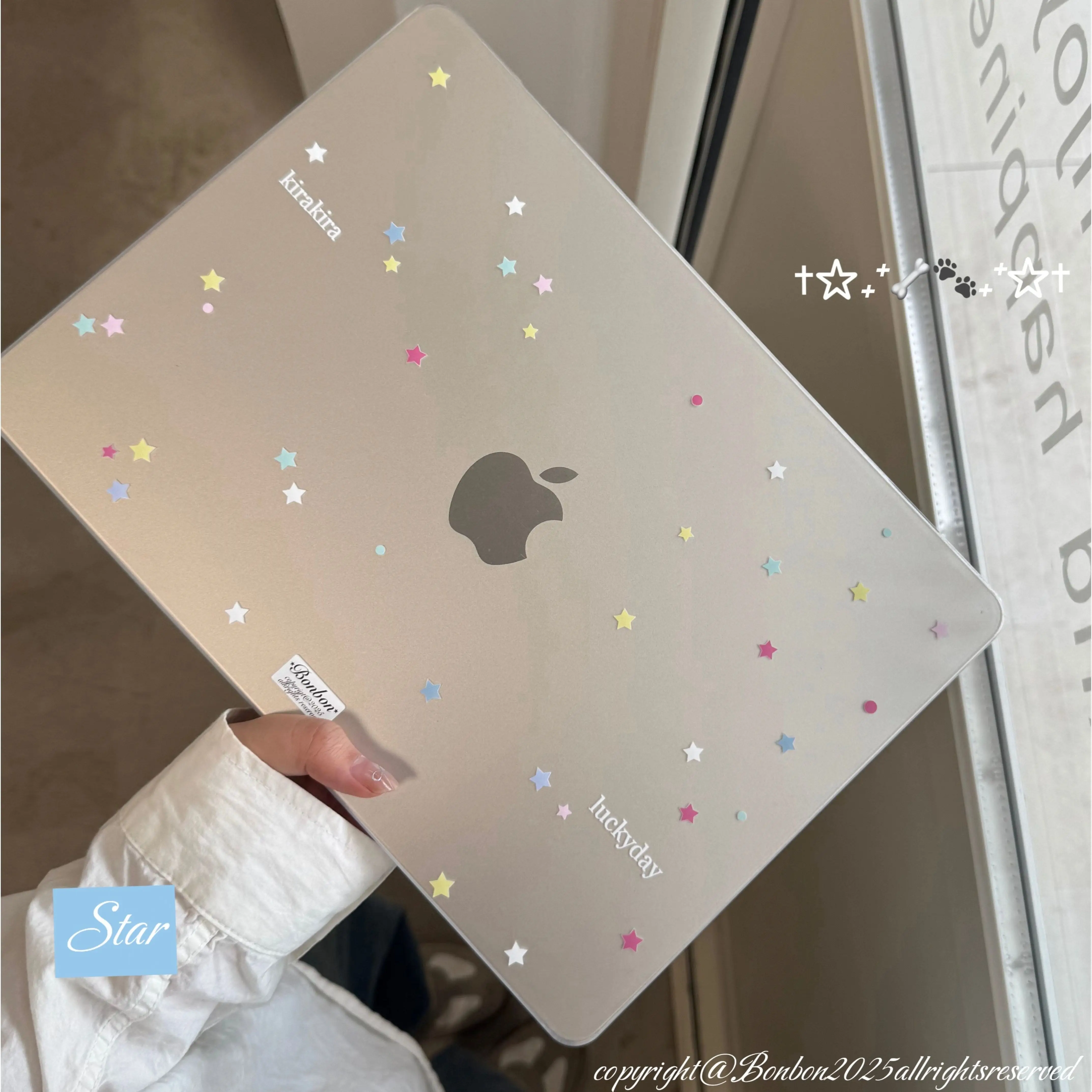 Colorful Star ins Crystal Laptop Case For Macbook Air 13.6 M4 NEO 15 M3 Hard Cover For Mac Book Pro 13 M1 M2 14 M4 M5 16 Cover