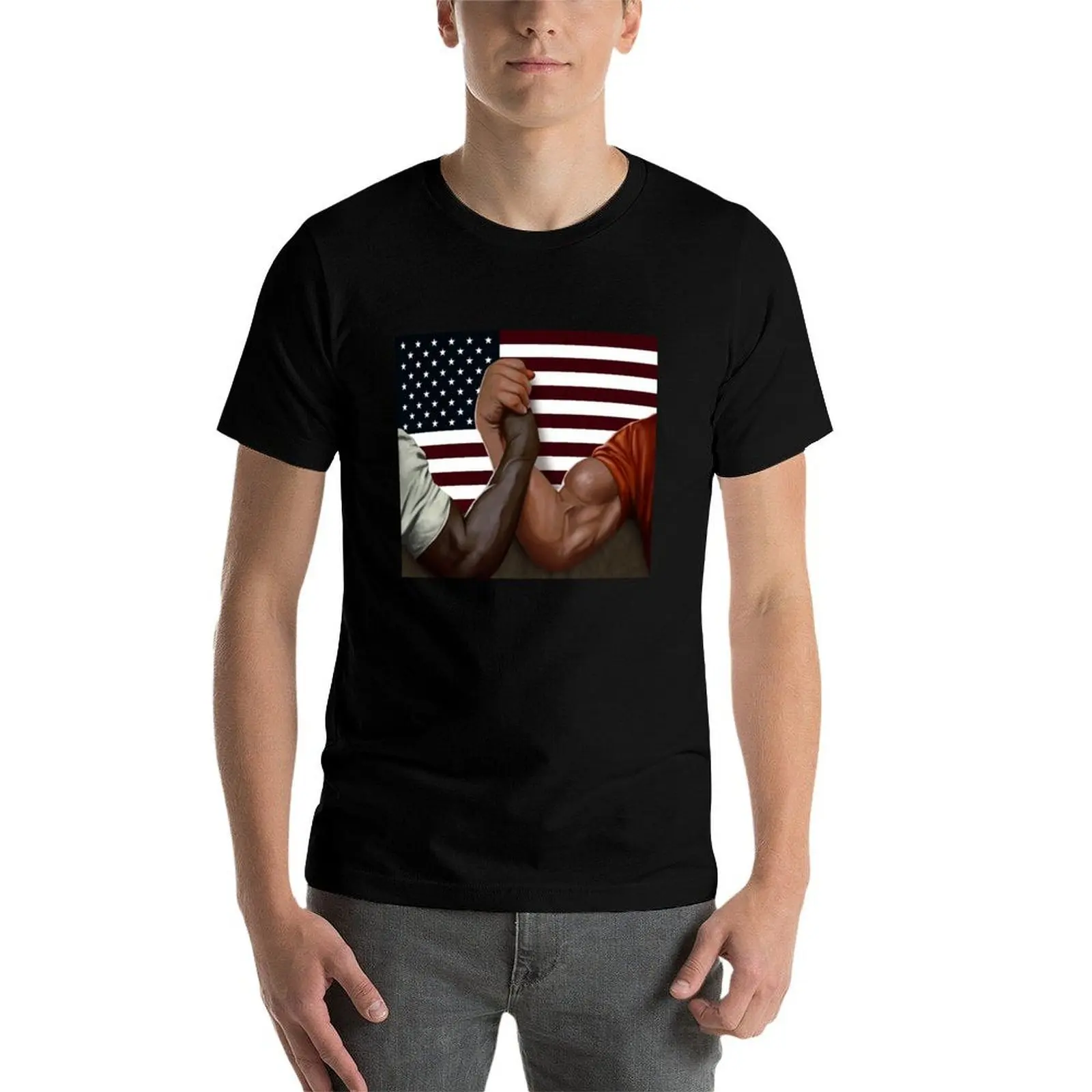 Dutch and Dillon famous Handshake T-Shirt Running Performance Short Sleeve Tee view 4