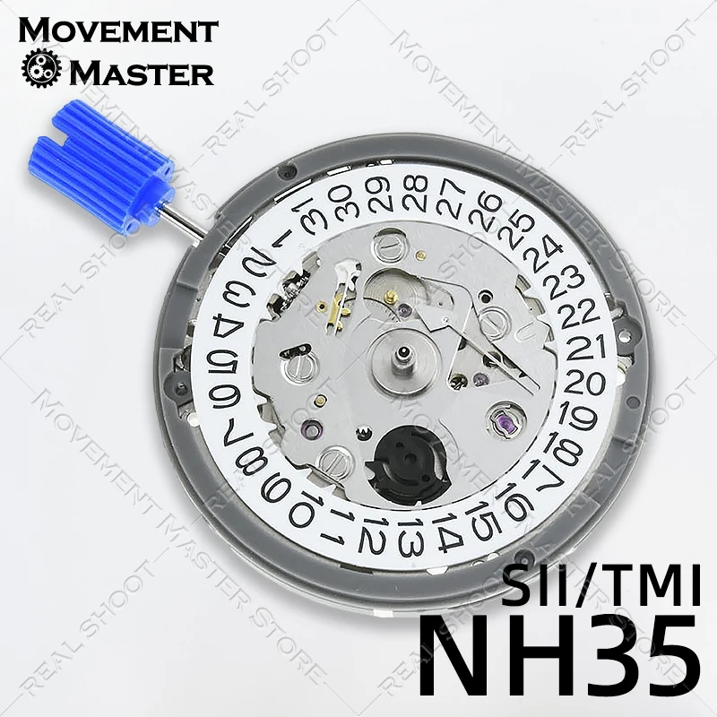 NH35 Automatic Mechanical Movement Date at 3 Crown High Accuracy White Day Date 24 Jewels Japan Watch Parts Replacement