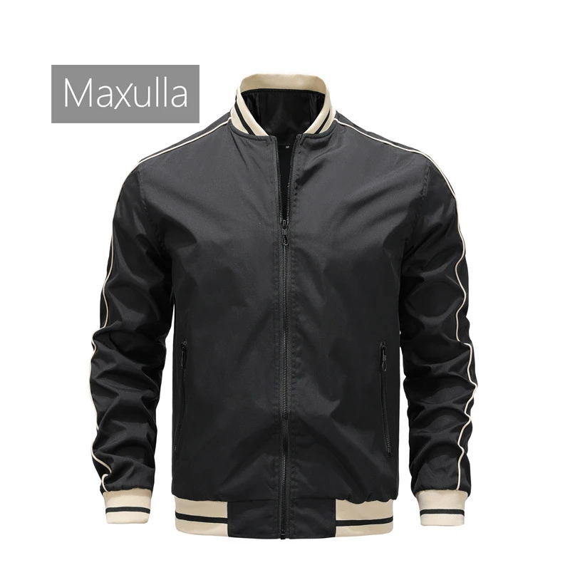 

Maxulla Spring Autumn Men's Casual Jacket Fashion Stand-up Collar Sportswear Outdoor Windproof Baseball Wear Men's Clothing