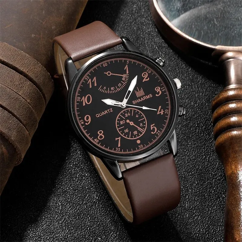 New Mens Fashion Quartz Men Watches Top Brand Luxury Male Clock Watch Sport Mens Wrist Watch Bracelet Set Relogio Masculino