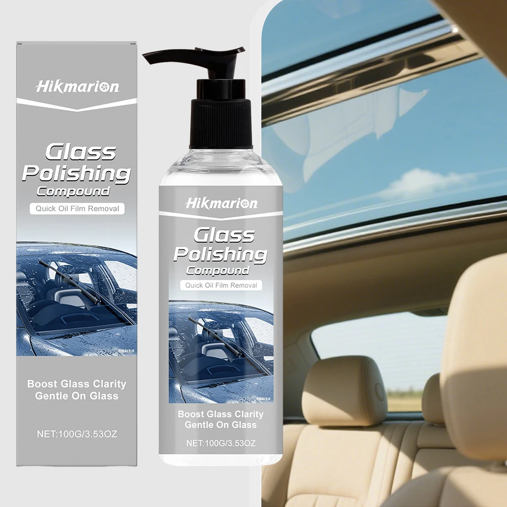 Glass Polishing Compound For Deep Scratches Professional-Grade Clarity Restoration For Car Window