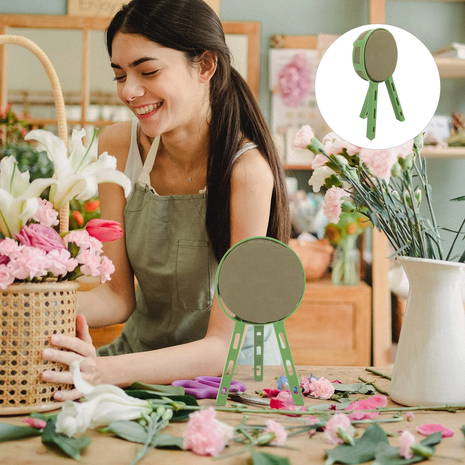 

Mini Bouquet Floral Mud Arrangements Small Size DIY Flower Art Sturdy Useful Flower Mud Base Foams Accessory Wedding Decor