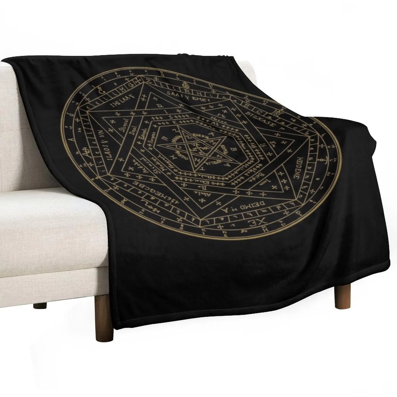 Sigillum Dei Aemeth Sigil of Ameth Enochian John Dee Symbol Throw Blanket Bed covers Soft Comforter Blankets