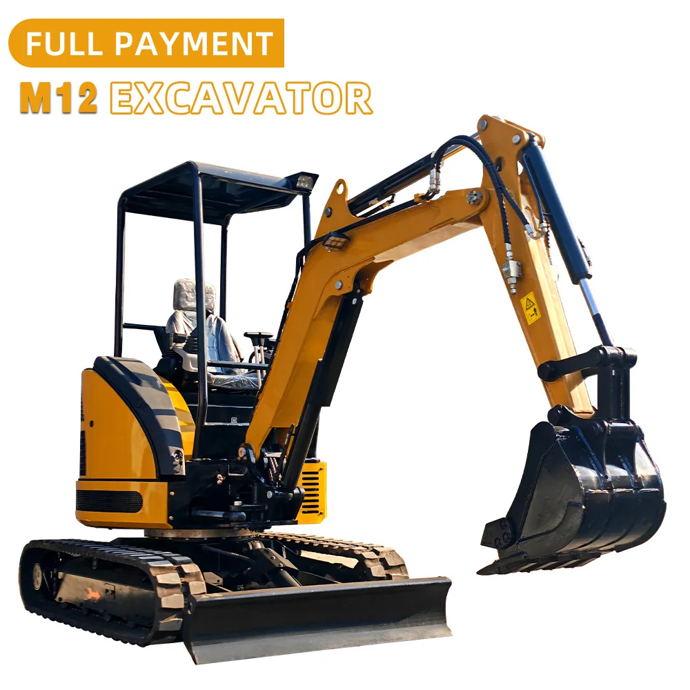 

Hot Sale 1.2 Ton Mini Excavator for Kubota Engine Hydraulic Crawler Digger Free Shipping Customized Multifunctional Excavator