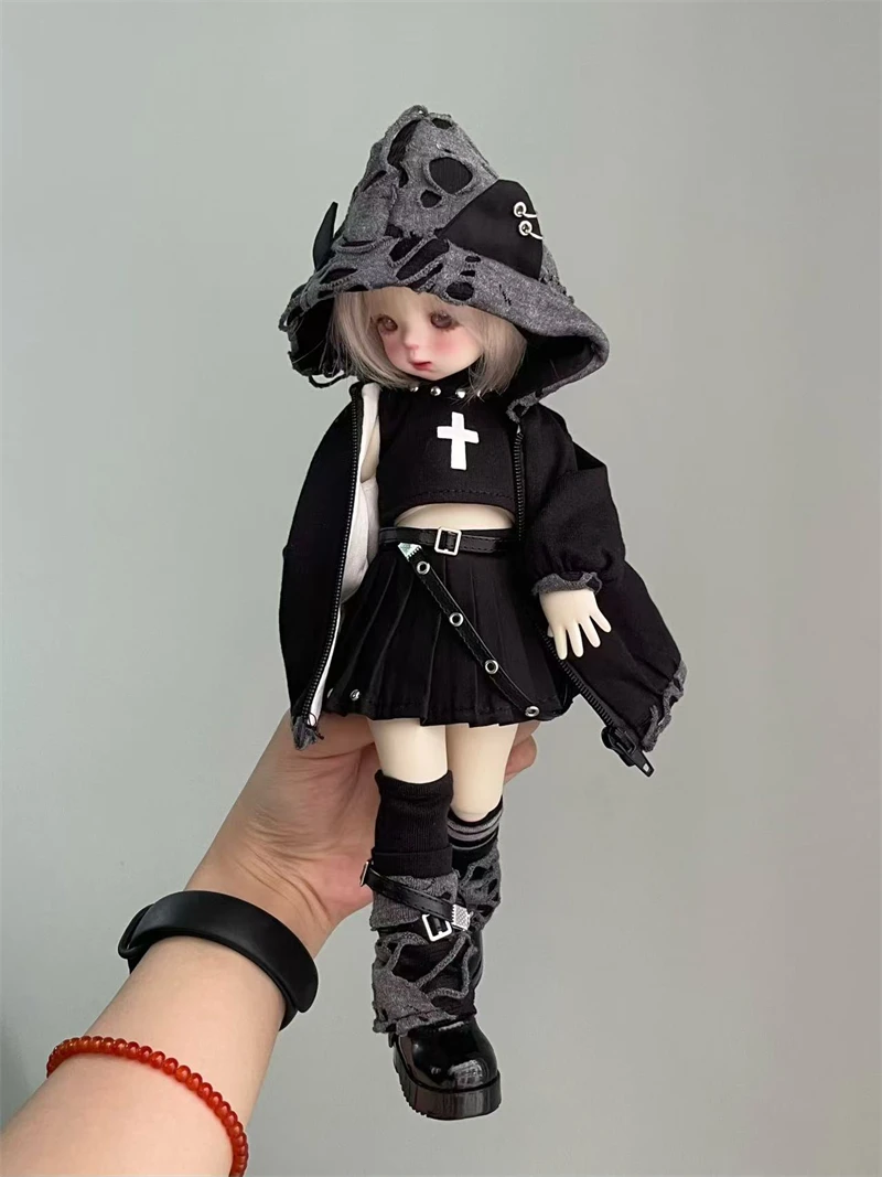 

Одежда для кукол BJD, подходящая для 1/6, набор одежды CuteBlack Cat Attack, аксессуары для кукол (2/6 очков)