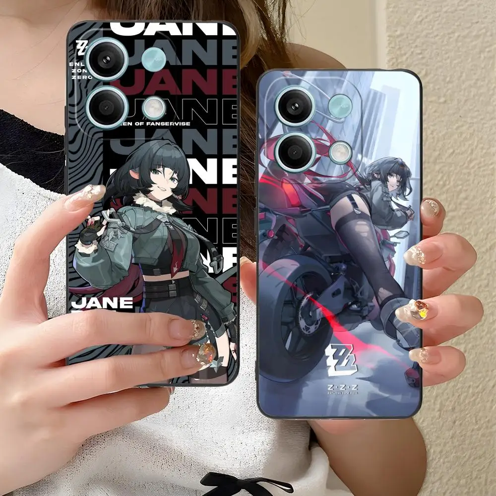 

Чехол для телефона Zenless Zone Zero Jane Doe для Xiaomi Redmi Note 14 13 12 11 A5 3 2 1 Pro Plus 4G 5G с цветным принтом, защитный чехол