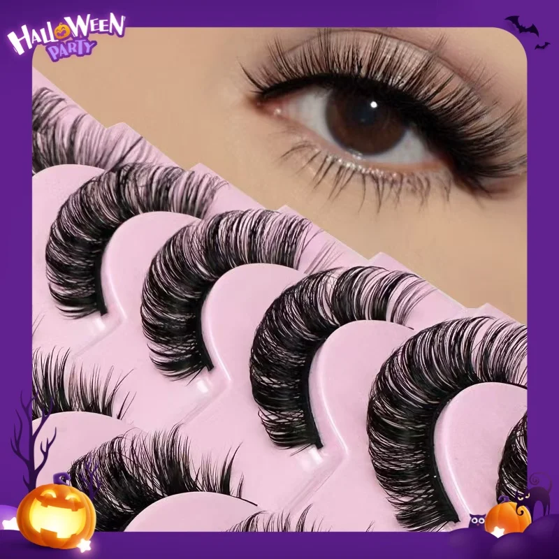 柔らかく軽量なつけまつげ10組 - 長くて太い、肌に優しい、再利用可能、初心者に最適 - に最適