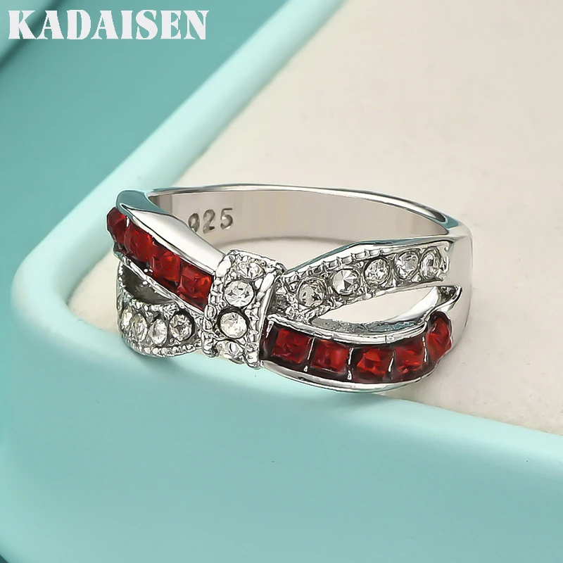 Hot Gift 925 Sterling Silver Ring Beautiful Pretty Fashion Wedding Party For Women Stone Crystal Lady Jewelry Anillos Mujer