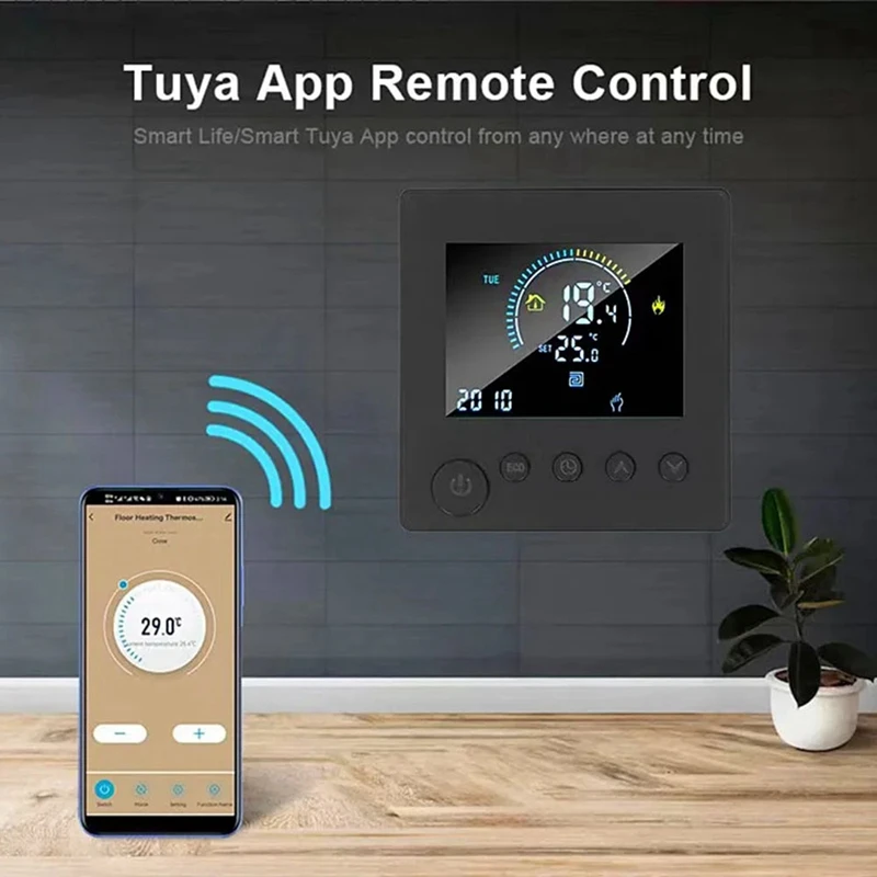 Termostato inteligente con Wifi, calefacción eléctrica de suelo, caldera de Gas y agua, control remoto inalámbrico de temperatura, Tuya y Alexa