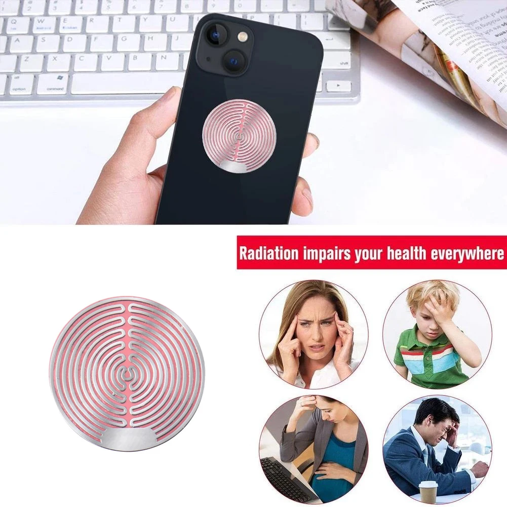 Round Quantum Shield Sticker Anti Radiation Protection Mobile Phone 5G Wi-Fi EMF Sticker For Cellphone Laptops Tablets