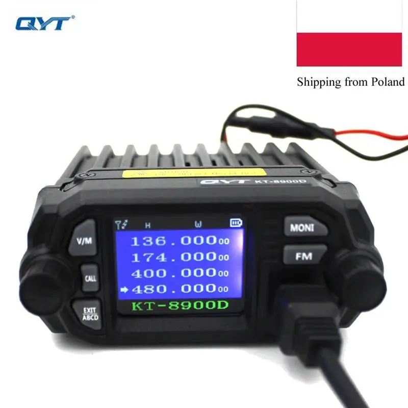 KT-8900D 25W Dual band Quad Display 136-174&400-480MHz Large LCD Display Mobile Radio KT8900D