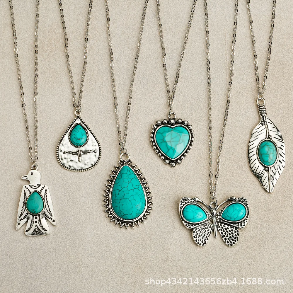 

Самые продаваемые ожерелья, бирюзовые подвески, украшения в богемном стиле, натуральный европейский и американский стиль.