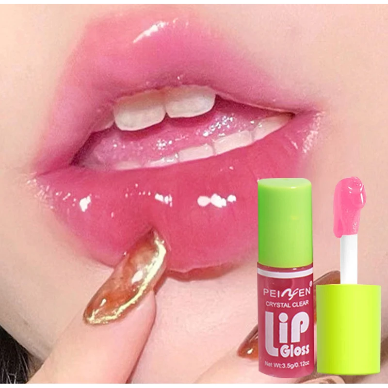 6pcs Efficient Nourishing Lipgloss Long Lasting Moisturizing Jelly Lip-oil Not Easy Stick Cup Lipglaze Lipcare Makeup Products