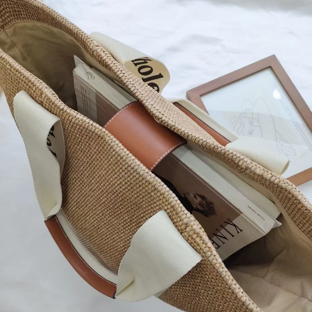 シーサイド織バッグ草織バッグレディース野菜バスケットバッグビーチバッグ休暇レディースバッグ新しいファッショナブルなインスタグラムスタイ