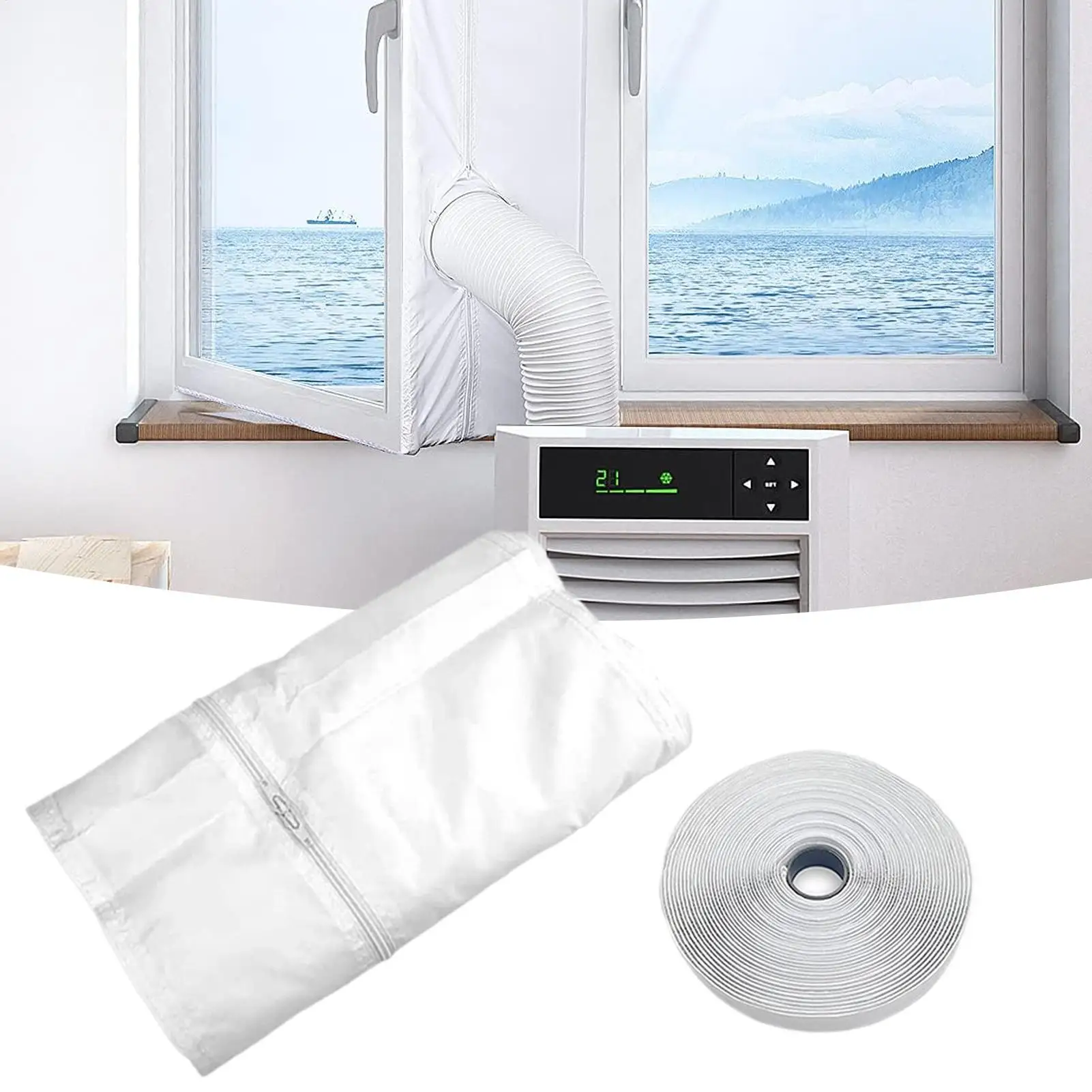 AC Window Seal Kit air conditioner sealing cloth Mobile Air Conditioner Baffle Exhaust Ventilation Attachment