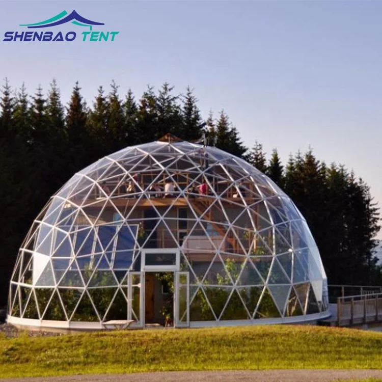 Waterproof PVC Cover Geo Dome Glamping Tent Transparent Tent Igloo Dome  Geodesic Dome Tent for Sale