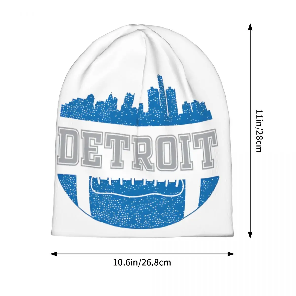 Detroit Grit Retro Lions Football Fan Vintage Skullies Beanies Hat Casual Unisex Outdoor Cap Warm Dual-use Bonnet Knitted Hat