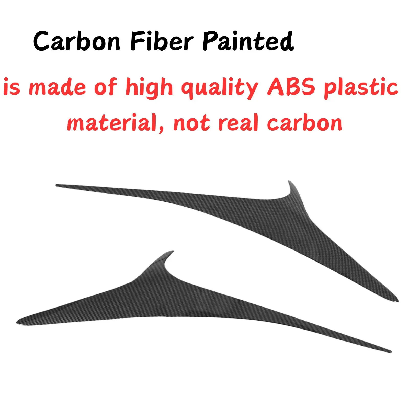 Car Headlight Eyebrow Eyelid Trim For Kia Stinger 2018-2023 Carbon Fiber Painted Car Accessories Body Kit ABS Glossy Black
