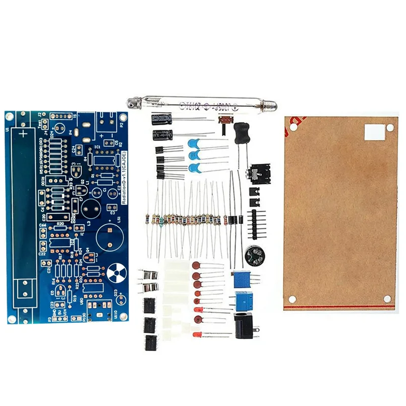 A04I DIY Assemble Geiger Counter Kit Counter Module Nuclear Radiation Detector with Sound and Light Alarm