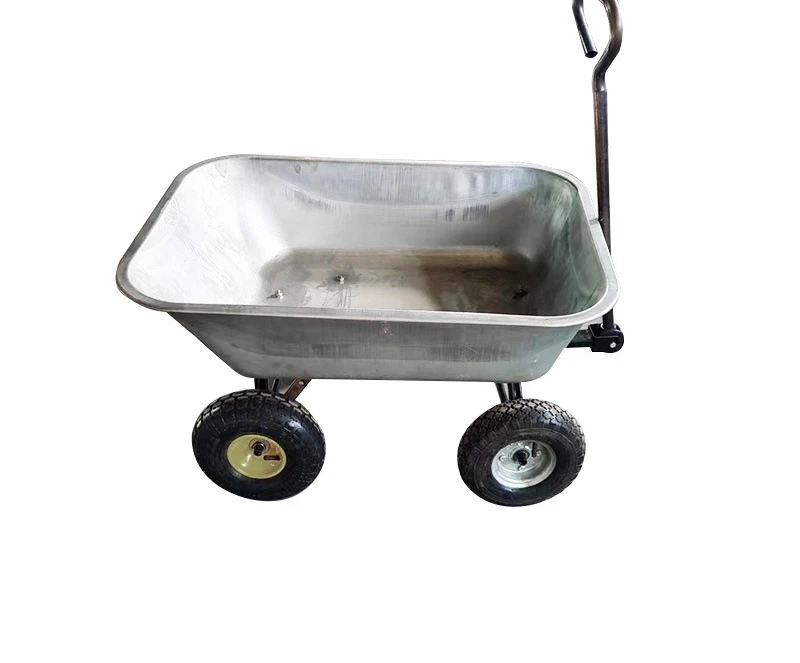 

Четырехколесная тележка для мусора на стройке, ручной самосвал для сельскохозяйственной промышленности