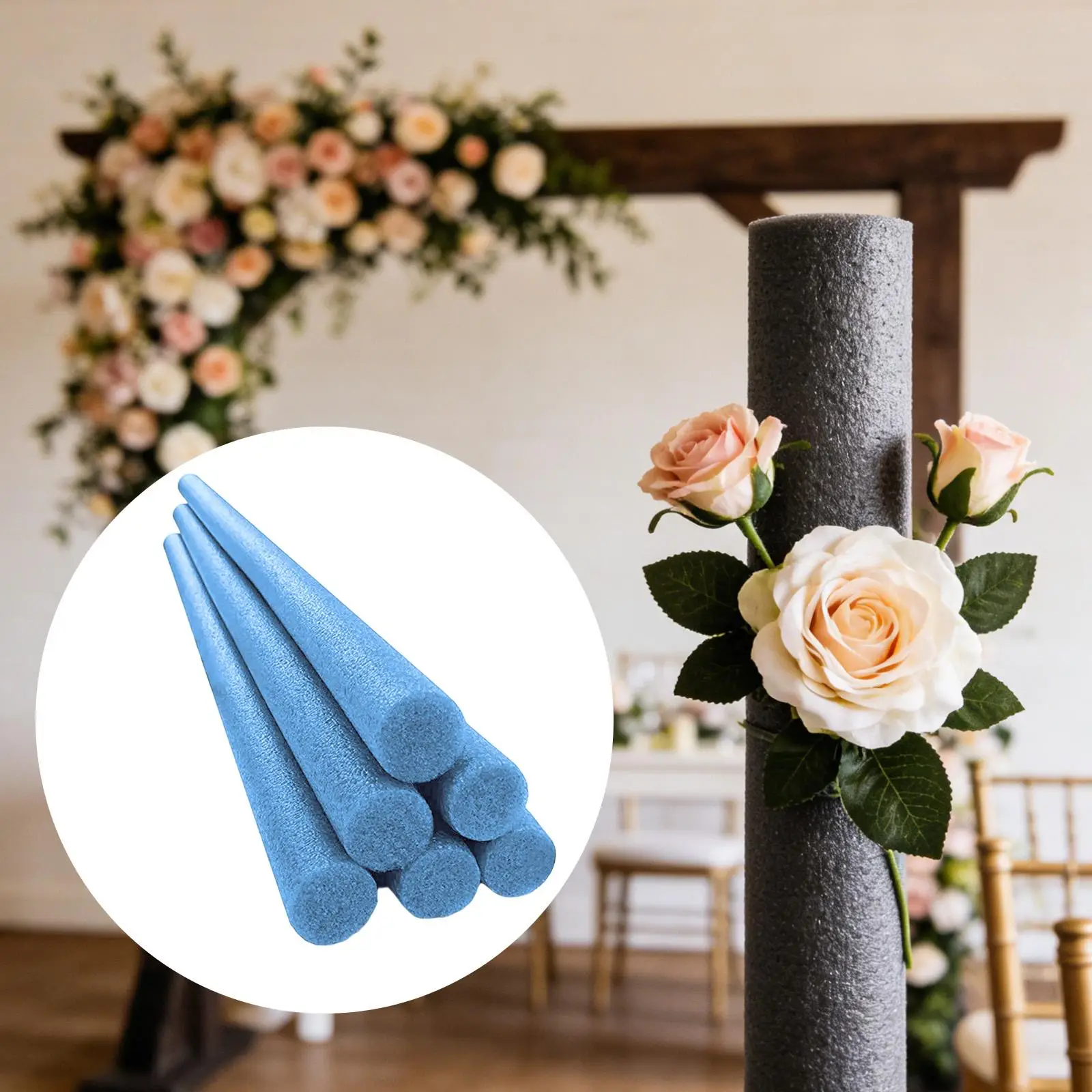 Flower Foam Base Cylinder Lightweight Decorating Rods for Party Wedding Show Ceremony for Festive Stage Arrangements