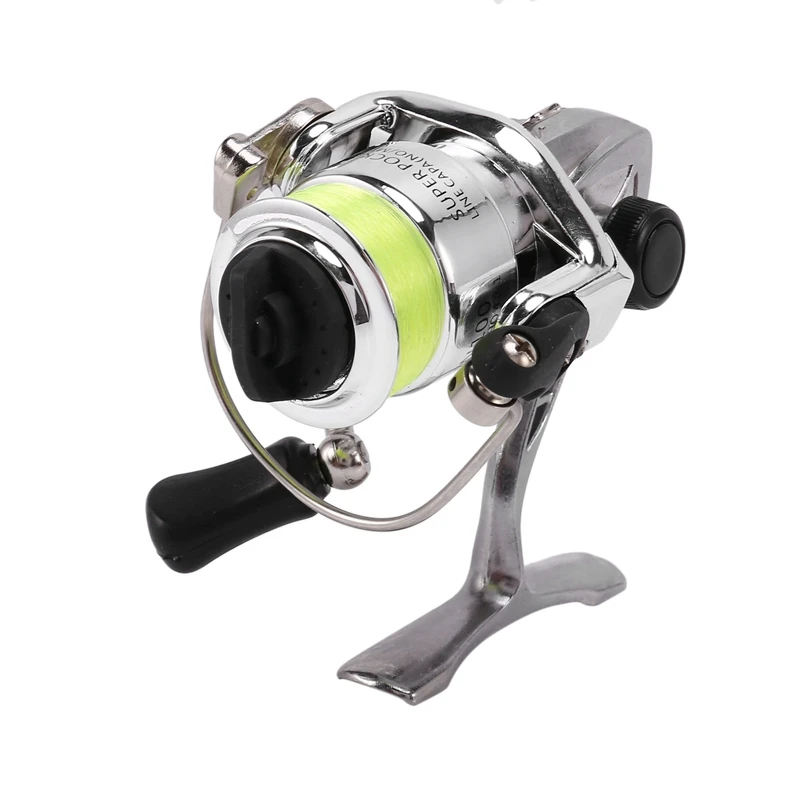 

3X Mini 100 Pocket Spinning Fishing Reel Fishing Tackle Small Spinning Reel 4.3:1 Metal Wheel Pesca Small Reel