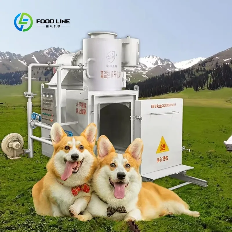 Customized Non-smoking  Animal Breeding Centers Small Incinerator Chicken Pet Crematorium Waste Management Equipment