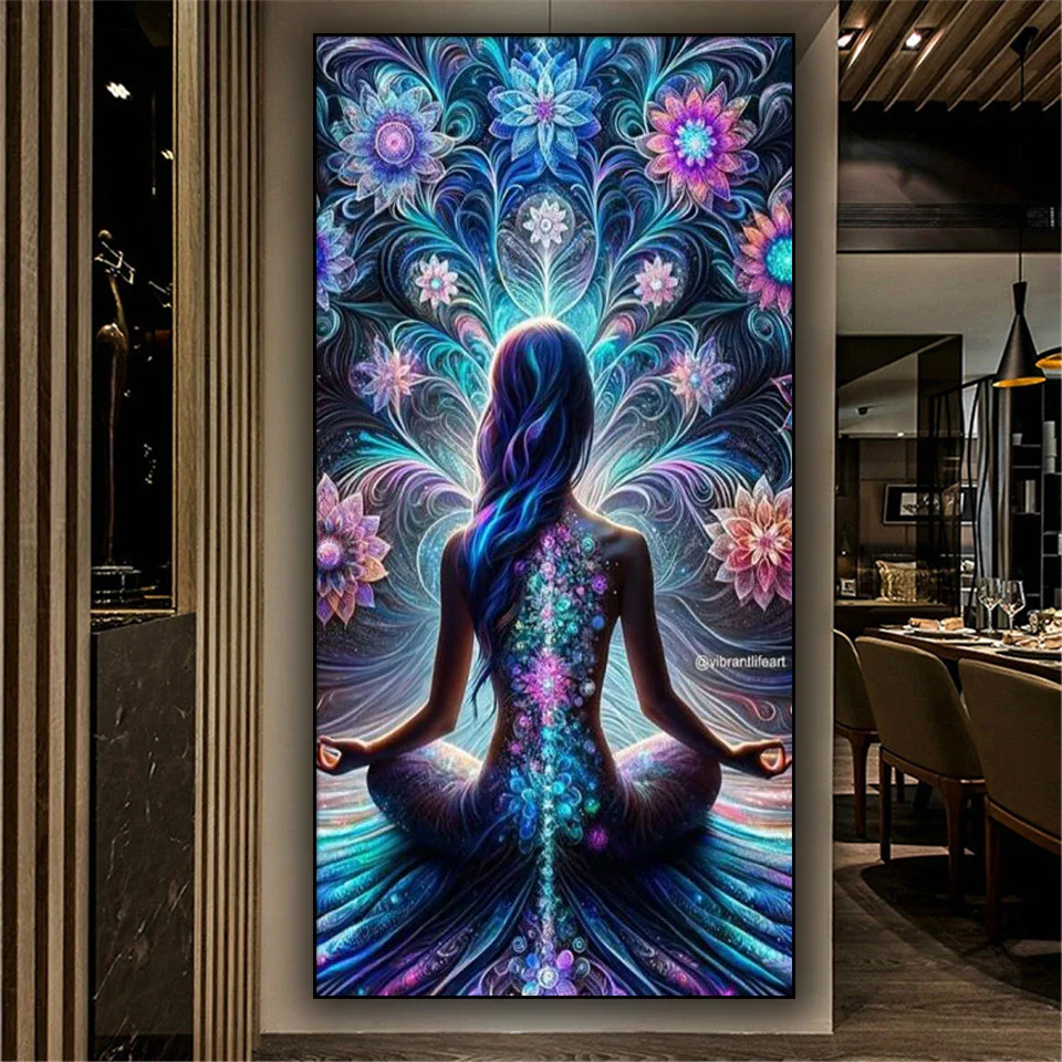 meditation Mandala Woman Diamond Painting new Diy Cross Stitch Full Diamond Mosaic Embroidery portrait For Home Decor Gift