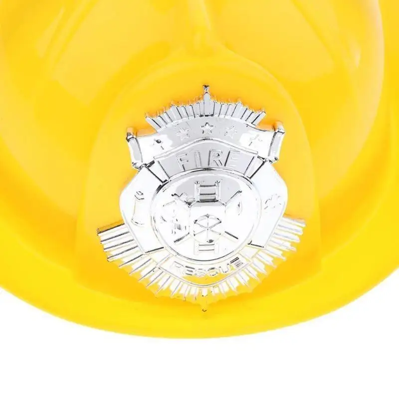 R1WE Kids Bombeiro Hat Bombeiro Fireman Capacete Capacete Capacete Bombeiro Hard Hard Plástico Capacete Fireman