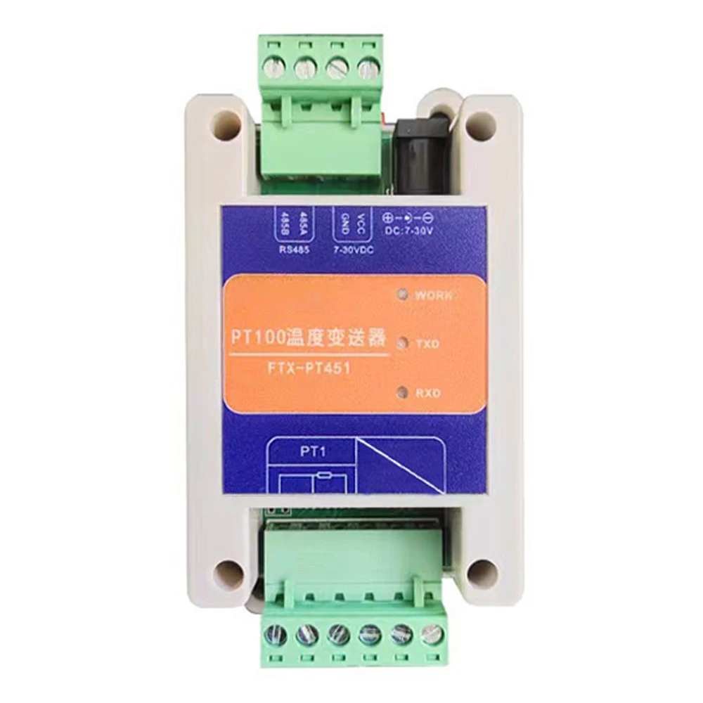 

PT100 Resistance Temperature Sensor Transmitters Module RS485 Isolated Industrial Modbus RTU High Precision 2 4 8 Channel