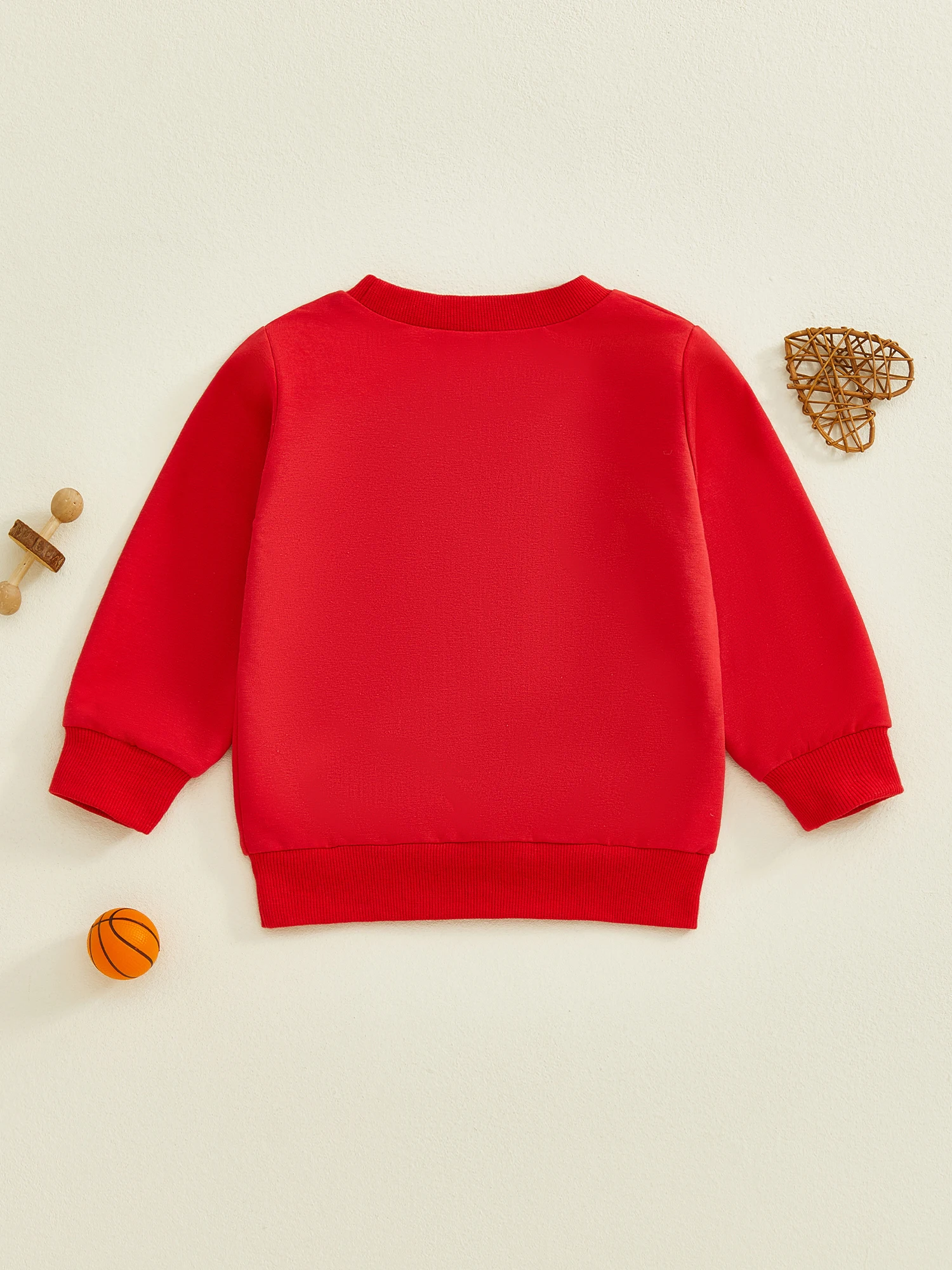 سترة عيد الحب للأولاد الرضع مع تطريز على شكل قلب وكلب، بلوفر برقبة دائرية وأكمام طويلة لملابس الربيع