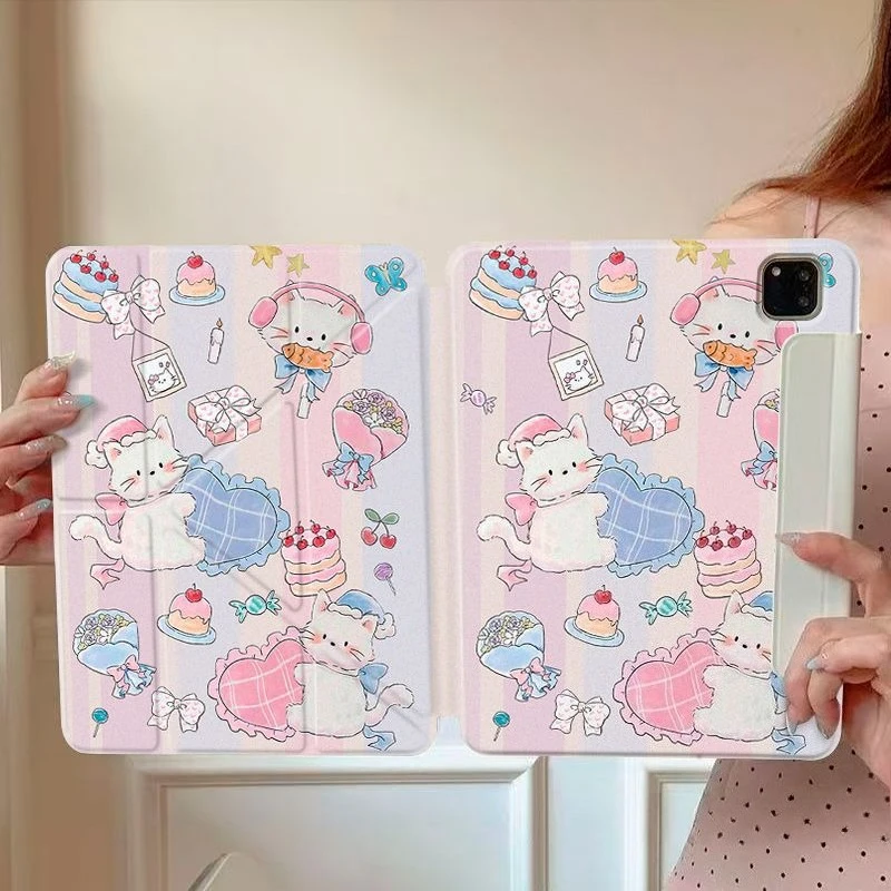 Sweet Cake Tablet Case for Ipad 11th 11in 10th 10.9in Air5 Air6 Air7 13in Pro 12.9in Protective Cover 5th 6th 9.7in Acrylic Case