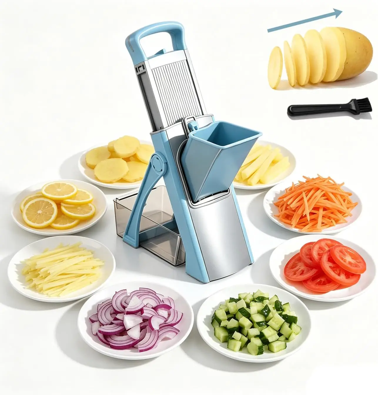 Multifunctional Vegetable Cutter Slicer Grater Manual Kitchen Shredder Slicing Tool Household Food Chopping Gadget Mandoline