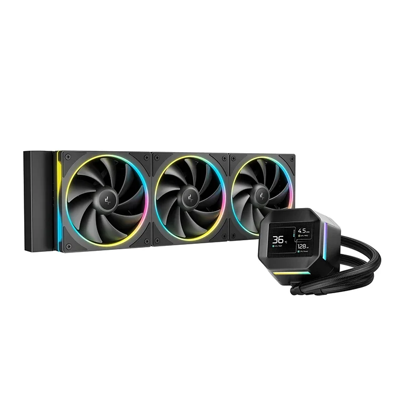 New Stock DEEPCOOL LM360 BLACK&WHITE IPS Screen AIO CPU Cooler ARGB Liquid CPU Fan Gaming Computer Cooling