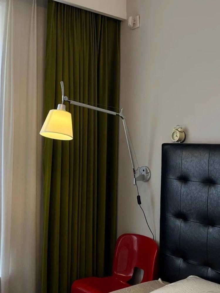Adjustable Wall Lamp Aluminum Modern Foldable Long Swing Arm sconces lamps Telescopic wall lights Bedside Study Reading lights