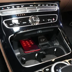 15W car wireless charger phone charger charging pad panel for Mercedes Benz W213 E200 E260 E300 E Class 2016-2021