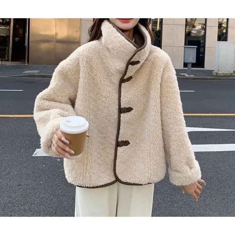 

2025 Winter New Style Fur-And-Textile One-Piece Coat - Unique Design of Suede and Lamb Hair Coat