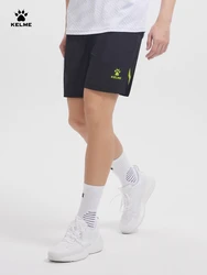 Kelme Football Training Shorts Men's Stitching Split Shorts Woven Sports Breathable Shorts Outdoor Running Pants