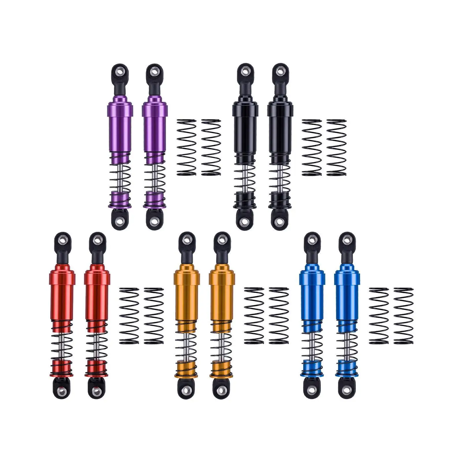 2x 1/10 RC Car Shock Absorber Metal Spring for Trucks Crawler RC Hobby Car