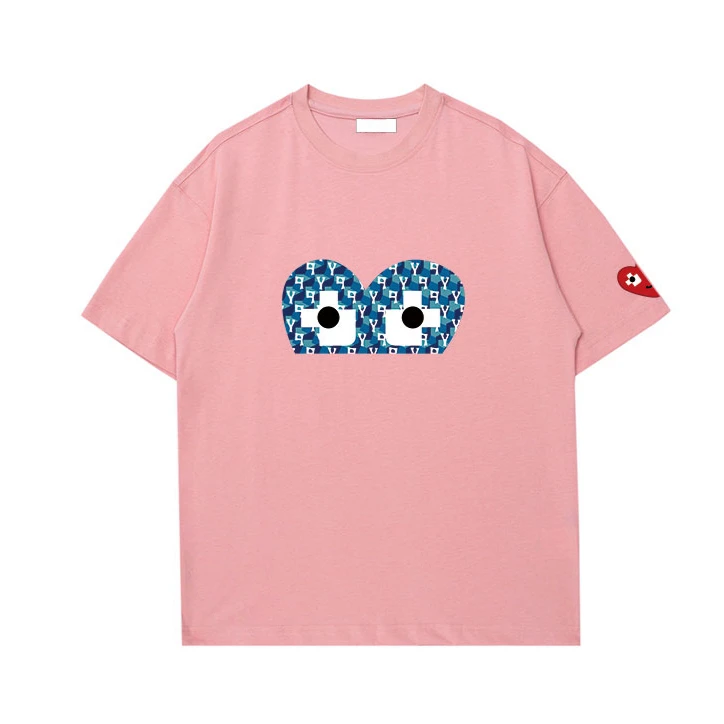 Лето 2025 г., новая роскошная брендовая футболка из чистого хлопка высокого качества с коротким рукавом, дизайнерская повседневная футболка с принтом, свободная повседневная одежда унисекс