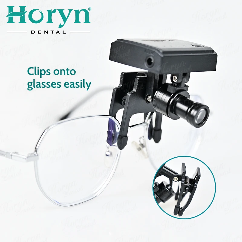 

Newest den tal 5W Wireless LED Headlight With Clip on Portable Binocular Light for Dentist Loupe Lab Medical Magnifier