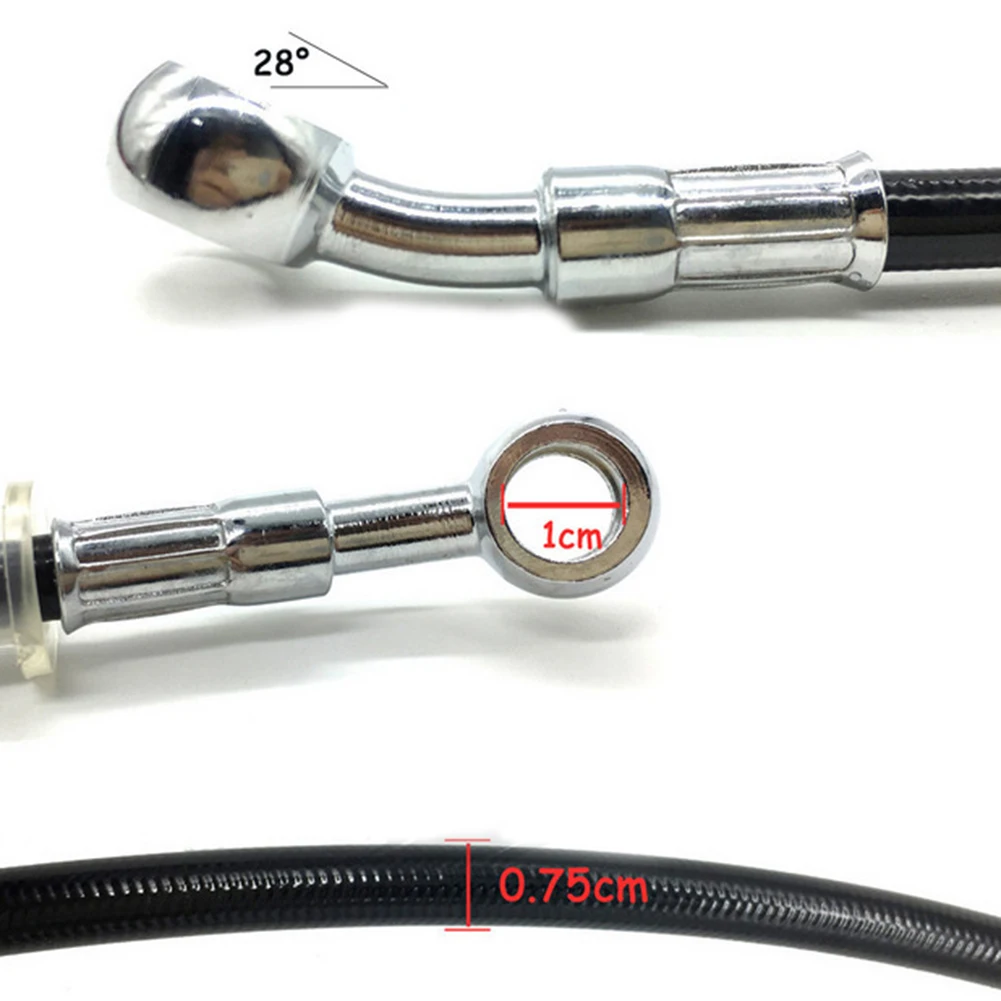 10mm Fitting Brake Hose 90cm Brake Line Aftermarket Brake Hose Easy Installation For Enhanced Braking Performance